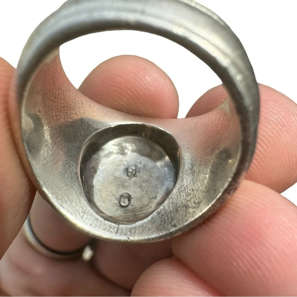 Vintage 10K Gold & Sterling Aviation Military Pilot Wings Ring